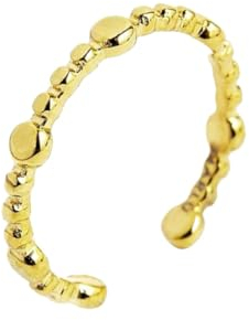 marlu Ring Phalange mit Punkten aus vergoldetem Stahl 18an096g-f, Stahl, Kein Edelstein