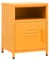 vidaXL Nachttisch 1 offenes Regal 1 Tür Modern Nachtschrank Nachtkonsole Nachtkommode Schlafzimmer Schrank Kommode Senfgelb 35x35x51cm Stahl