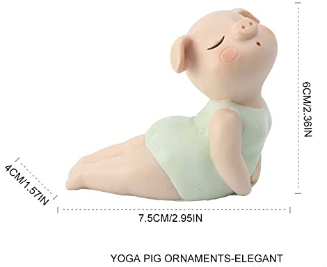 Liudan Statue Harz Yoga Schwein Skulptur Ornamente Home Wohnzimmer Desktop Schlafzimmer Möbelseiten Handwerkskinder Desktop Dekoration (Type : F)