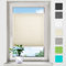bobodeco Plissee ohne Bohren Plissees Klemmfix - Beige 35 x 80 cm (BxH) - Easyfix Plisseerollo Jalousie Faltrollo Blickdicht - Sichtschutz - Sonnenschutz Fertifplissee - Rollos für Fenster und Tür