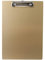 1er Alu Klemmbrett A4 mit gummierter Metalklemme, Schreibbrett DIN A4 mit Aufhängeose, Pad Halter Clipboard - Stabile Aluminum Schreibplatte - Schreibblock 1er Pack in Champagner Farbe - TKD8025-1x