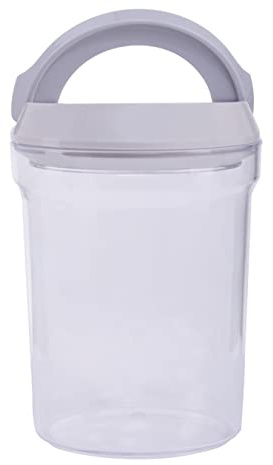 Premier Housewares Transparent Canister - 1.0L /Ideal For Cereal Storage/Containers For Your Pantry/Used As Storage Jars For Kitchen/Used For Storing Snacks 12 x 12 x 18