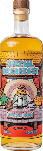 The Custom Spirit Co. Special Breakfast Spiced Rum 70cl Bottle | Premium Caribbean Rum Infused with Coffee, Chocolate, & Vanilla | Perfect for Cocktails or Neat | 40% ABV | (Special Breakfast, 70cl)