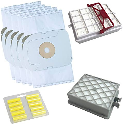 10 Staubsaugerbeutel Vlies inkl. Hepafilter, Kohlefilter, Duft geeignet für Lux Intelligence, S115, AP11 Staubsauger