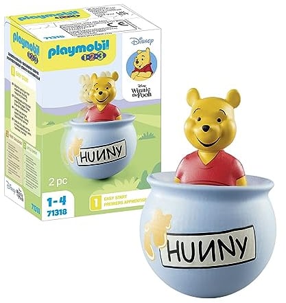 Playmobil 71318 1.2.3 & Disney: Winnie l'ourson et culbuto Pot de Miel - avec Un Personnage et Un Pot de Miel - Mes Premiers Apprendre en s'amusant - pour Les Tout-Petits 18-36 Mois
