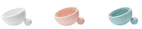 Nordic Silicone Makeup Brush Cleaner Striped Design Brush Washing Tray Cosmetic Eyebrow Brush Cleaning Tool
