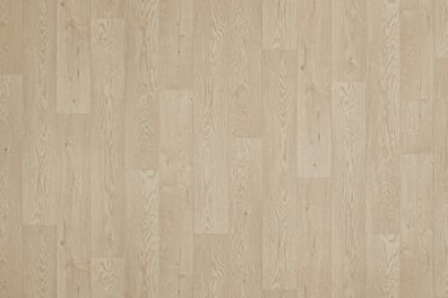 misento PVC Bodenbelag Stabparkett weiß Holzoptik Boden Fußboden mit Gesamtdicke von 2,8mm und Nutzschicht 0,2mm 200 x 400 cm