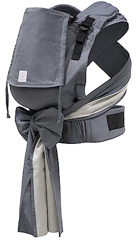 Stokke Limas Babytrage Plus, Slate Melange - Modell 2023 (OCS) - Half Buckle Babytrage - Drei Tragepositionen - Ab 1 Monat/4 kg bis 18 kg