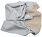 Generisch Babydecke Royal aus 100% Baby Alpaka Wolle - Junge - Doubleface Blau Taupe