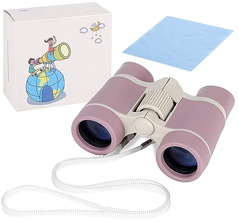 Fernglas für Kinder, kinderfernglas, Ferngläser Klein, HD Feldstecher, Outdoor-Spielzeug für Sport und Spielen, Vogelbeobachtung, Wandern, Sightseeing, Geschenke für Jungen und Mädchen (Lila)