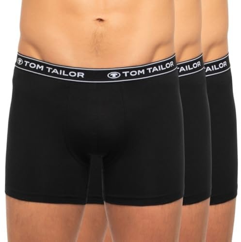 TOM TAILOR Herren Boxershorts schwarz/weiß S