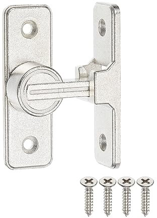 uxcell Barn Door Lock Latch, 90 Degree Sliding Barn Door Locks, Barn Door Locks Latch Hardware, Flip Door Locks for Barn, Gate, Garden, Cabinet, Window, Nickel