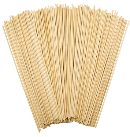 sotode 200 Stück Zuckerwatten Stäbchen 300mm x 3mm Holzstäbchen Rund Holzstäbchen zum Basteln Zuckerwatte Stäbe Rundholz Holzstab Bambusstäbe zum Basteln für Holzarbeiten Kunstprojekte & DIY