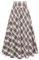 Weihnachten Mittelalter Rock Rockabilly Swing mit Taschen Winter Plaid Skirt Weiß Braun Plaid S