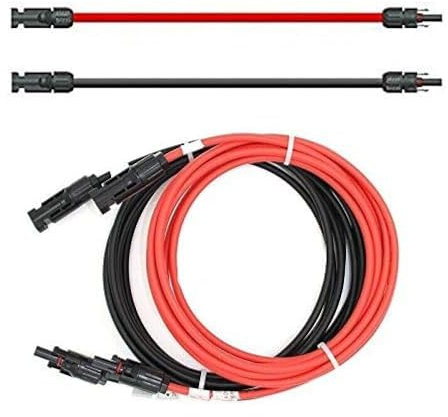 SOLARTRONICS Verlängerungskabel 6mm² inkl. Solarstecker 2x9m - PV Kabel H1Z2Z2-K beidseitig rot/schwarz - Photovoltaik Kabel mit Stecker - Solarkabel für PV Solaranlage - Made in Germany