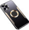 LXURY Hülle Ultradünne für iPhone 15 Pro Max/15 Pro/15 Plus/15, Metall Gefrostetes Kratzfest Handyhülle Support Kabelloses Laden Kamera Schutz Handytasche,Gold,15 Plus''
