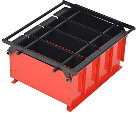 Toshilian Presse Briquettes de Papier, Presse à Briquette Compacteur de Papier Presse à Papier de Recyclage Acier 38x31x18 cm Noir et Rouge