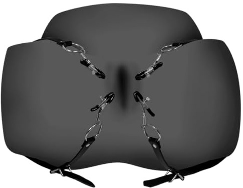 Labia Spreader with Clamps - Black