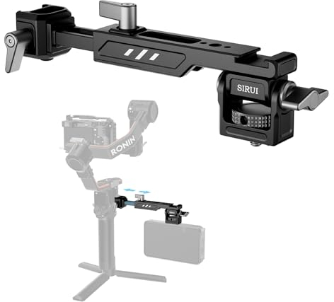 SIRUI Kamera Monitor Halterung für DJI RS2, RS3, RS 3Pro, RS 3 Mini mit QR NATO Klemme, Cold Shoe, Anti-Verdreh-Design, AM-MTRS
