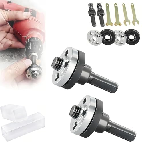 Electric Drill Angle Grinder Connecting Rod Set, 10mm Conversion Angle Grinding Adapter Connecting Rod Kit With Spanner For Cutting Disc, Polish Disc And Polish Sponge (2 Set)