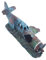 TECKEEN Aquarium Wrack Fighter Plane View Landschaft Künstliche Flugzeug Ansicht für Aquarium