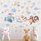 TOARTI Lichtfarbe Babyzimmer Wandsticker Mädchen Schlafzimmer Wanddeko Flugzeug Tier Wandtattoo Kinder Schlafzimmer Spielzimmer Wanddekoration DIY Zirkus Hase Tiere Wandaufkleber