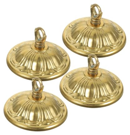 Cabilock 4 Stück Beleuchtungszubehör Pendelleuchten-baldachin-kit Deckenbaldachin Für Pendelleuchte Deckenleuchten-abdeckplatte Rund Deckenlampe Hängelampe Markise Laterne Reines Kupfer B2
