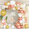 Rose Gold Balloons Arch Kit, 102PCS Retro Pink Sand White Balloons Arch Garland Kit, Metallic Gold Rose Gold Confetti Balloons for Women Girls Birthday Party Wedding Engagement Anniversary