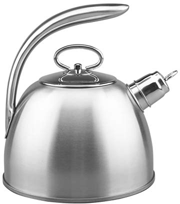 Hervidor de agua de acero de 3L, hervidor de agua con silbato 304, horno electromagnético de Gas de carbón de fondo plano para el hogar