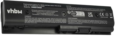 vhbw 1x batteria compatibile con HP Envy dv6-7210ei, dv6-7211nr, dv6-7211tx, dv6-7210tx, dv6-7210us notebook (6600mAh, 10,8V, Li-Ion)