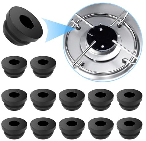 URAQT 12 Pezzi di Gomma per fornelli da Camper Compatibile con aste da 5 mm di Dometic, Smev e Thetford, beccucci in Gomma per Supporti pentole Accessori per Piano Cottura Camper