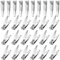 28 Pcs Fingernail Nail Clippers Bulk, Flat Toenail Clippers, Professional Stainless Nail Clippers Set, Thick Portable Travel Manicure Kit, Travel Manicure Pedicure Trimmer Kit for Men and Women(Silver