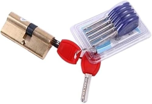 Türzylinder Barrel Lock, 65-105MM Tür Zylinder Hardware Offset Schließzylinder AB Schlüssel Eingang Messing Türschloss(70(35 35))