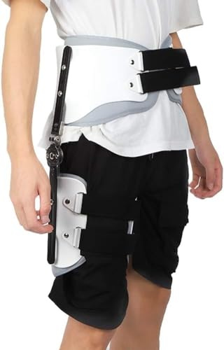 Llhdmeng Hip Joint Protect Tool Hip Sprain Protection Tools Size of The Waist and Legs is Adjustable with Adjustable Bending Angle for Fix Surrounding Soft Tissue(Right Leg)