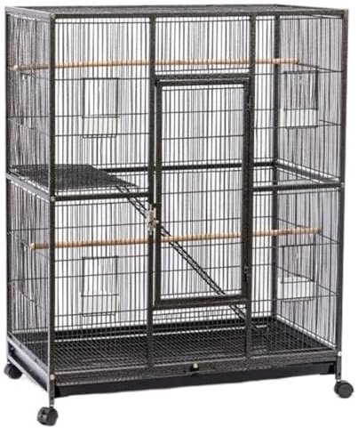 AZHKJKZH Papageienkäfig Vögel Großer Vogelkäfig Aus Metall, Vogelflugkäfig Mit Rädern, Papageienkäfig Für Kleine Haustiere Wellensittichkäfig