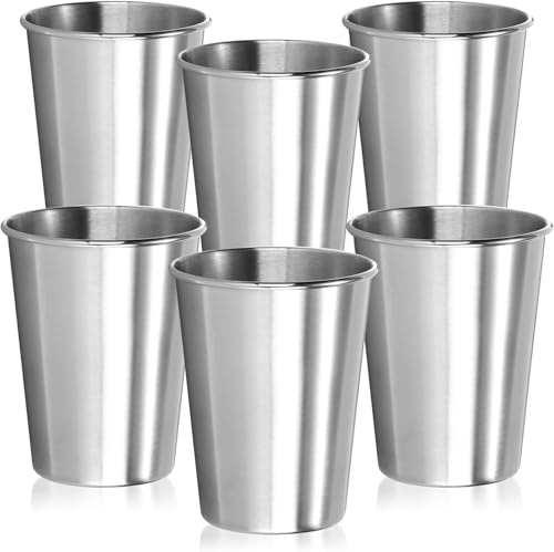 Wilhelm Sell® 6x gobelets en acier inoxydable 304 | gobelet léger 250 ml pour camping et voyage, incassable et sans BPA
