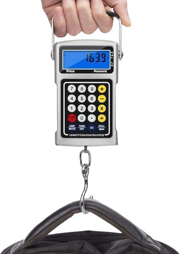 Digitale Handkranwaage, vielseitig – mit Maßbandfunktion – Fischwaage mit Maßband | für Gepäck, Jagd, Reisen, Shopping, Markt, Outdoor, Haus, Bauernhof, Männer und Frauen