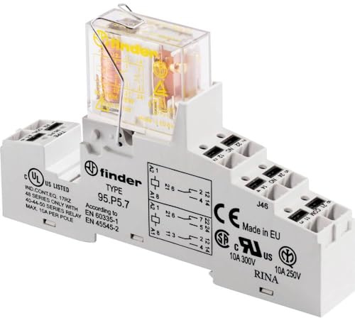 Finder 48.P2.9.024.1057M Koppelrelais 24 V/DC 8 A 2 Wechsler 1 St.