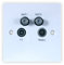 Quadplexed Sky Satellite Tv Dab Aerial Wall Socket