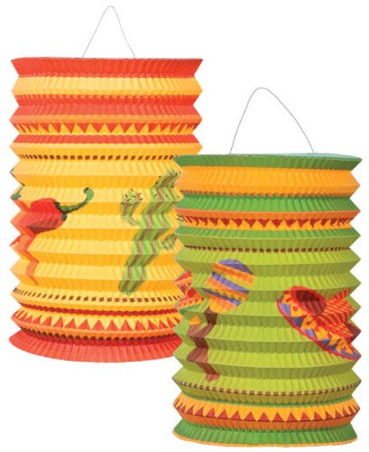 PARTY DISCOUNT Lampions Fiesta, 2 Stk. 16 cm