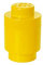 LEGO Storage Brick 1 Knob Round Yellow, Stackable Storage Box, 950 ml, Ø123x183 mm, Storage Box with Lid, Desk Storage Box for Kids & Adults, Home Decor