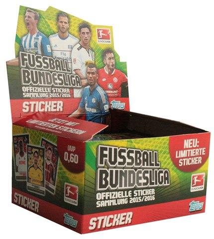 TOPPS - Fussball Bundesliga 2015/16 - Sammelsticker - Display (50 Tüten)