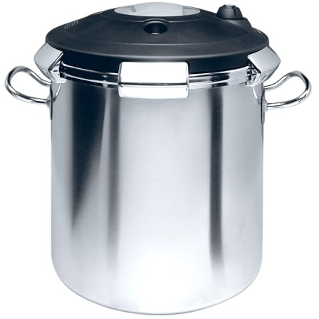 Artame CM582 Pressure Cooker, 23 L | Fits large-batch commercial cooking; prepares stocks, meats, and stews rapidly under pressure while locking in nutrients.