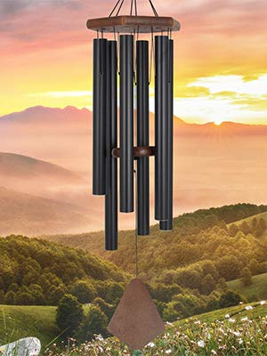 Windspiel für den Außenbereich, 91,4 cm, Gedenk-Windspiel, für den Außenbereich, großer tiefer Ton mit 6 schweren Metallröhren, abgestimmt, Windspiel für den Verlust, geliebte Menschen, Gedenkgeschenk
