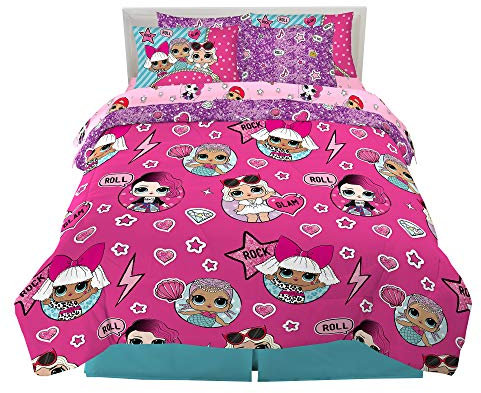 Kitchen Designers Set mit Bettdecke und Bettlaken, Mikrofaser, LOL Surprise, 7-teiliges Set