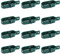 Kit 24x Tendifilo Plastificato Verde per Recinzione, Rete, Stendibiancheria, in Metallo da Giardino per Pali| Set da 24 pezzi (24 pz)
