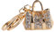 Porte-Clés Femme En Forme De Sac À Main Avec Strass Blanc, Accessoire Élégant En Alliage Pour Clés Et Décoration De Voiture
