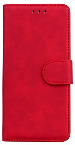 TIANCI Hülle für LG K50/LG Q60, Ordentlich und Einfaches Hautfreundliches PU-Leder Hülle, Brieftasche Schutzhülle, Flip Stoßfeste Handyhülle für LG K50/LG Q60 Hülle-Rot