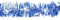 Weihnachtsgirlande 8cm x 2m inkl. Schneeflocken - Lametta Girlande für Weihnachtsbaum - Glänzende Dekogirlande für Weihnachten - Lamettagirlande Weihnachtsbaumgirlande Partygirlande - Blau Weiß