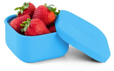 Omie Box Silikon Auslaufsichere Snackbehälter To Go, Frischhaltedosen mit Deckel – BPA-frei, luftdicht, spülmaschinen- und gefriergeeignet, ofenfest – 266 ml